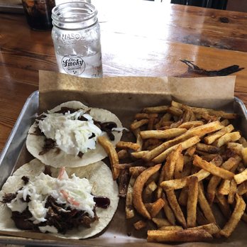 Old Crow Smokehouse - Memphis Tacos with fries - Barbeque Near Me - Chicago, Illinois Old Crow Smokehouse - Memphis Tacos with fries - Barbeque Near Me - Chicago, Illinois