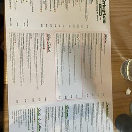 Lunch menu