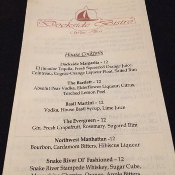 Dockside Bistro & Wine Bar - House Cocktails - New American Near Me - Olympia, Washington