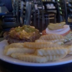 Mark's City Grill - Chilli burger and fries.