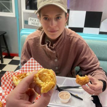 Cross Country Diner - me being absolutely shocked by the pimento cheese balls lol - Food Trucks Near Me - Hurricane, Utah Cross Country Diner - me being absolutely shocked by the pimento cheese balls lol - Food Trucks Near Me - Hurricane, Utah