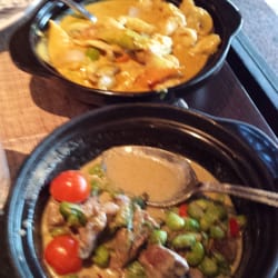 Old Asia - Chicken curry and beef thai green curry