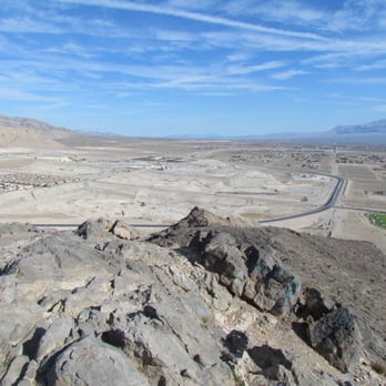 Lone Mountain - Looking north as the freeway makes its big U around the sand and gravel pits. - Hiking Near Me