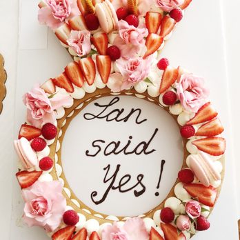 Macarons by Mila Pastry - Customized Engagement Cake - Custom Cakes Near Me Macarons by Mila Pastry - Customized Engagement Cake - Custom Cakes Near Me