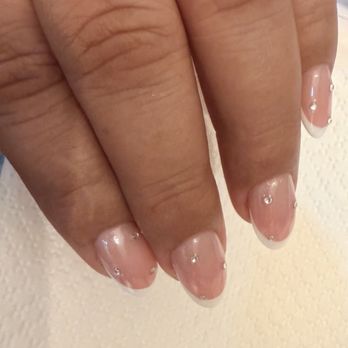 Lush Nail Bar - Grant Park - Manicure with Crome effect plus mini rhinestones. - Nail Salons Near Me - Atlanta, Georgia Lush Nail Bar - Grant Park - Manicure with Crome effect plus mini rhinestones. - Nail Salons Near Me - Atlanta, Georgia