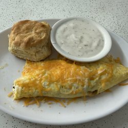 Stockyard Cafe - Denver omelette bacon biscuit & gravy.