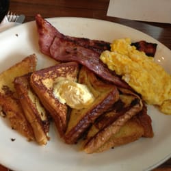 Mrs. K's Motel and Restaurant - French toast, turkey bacon, eggs and cheese.