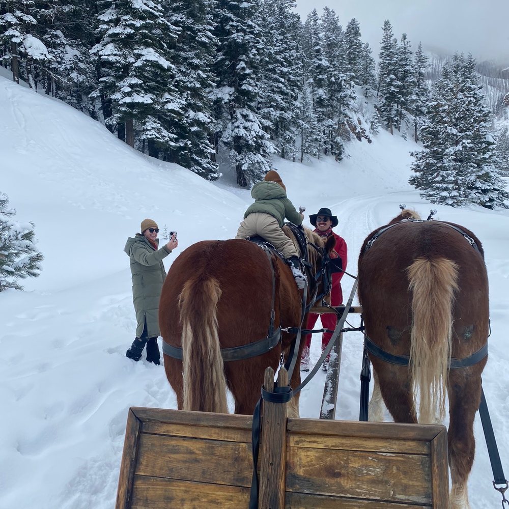 Our lil Bear getting to sit on ""Waffle"-- first time on a horse!