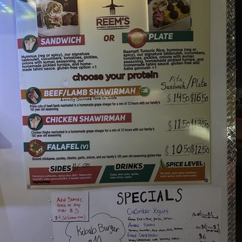 Reem's - Menu - Food Trucks Near Me - Austin, Texas