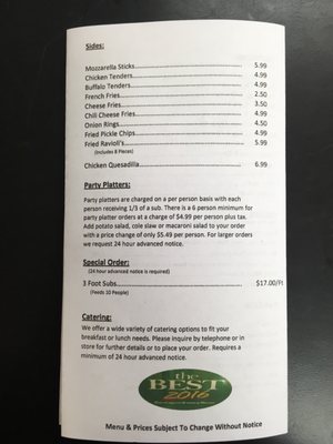 Menu photo 1 The Sandwhich Shop Cookstown, NJ Menu photo 1 The Sandwhich Shop Cookstown, NJ