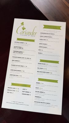 Menu photo 1 Coriander Golden, CO Menu photo 1 Coriander Golden, CO