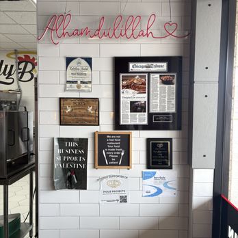Holy Buckets Halal Chicken & Pizza - Inside signage - Chicken Shop Near Me - Bridgeview, Illinois Holy Buckets Halal Chicken & Pizza - Inside signage - Chicken Shop Near Me - Bridgeview, Illinois