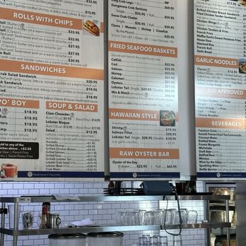 Seabreeze On The Dock - Menu and counter view - Seafood Near Me - Oakland, California Seabreeze On The Dock - Menu and counter view - Seafood Near Me - Oakland, California