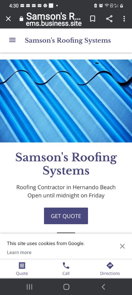 Slide of Samson's Roofing Systems