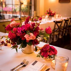 Burlap & Bordeaux - She did all this too, including printing custom menus/place cards for all our guests