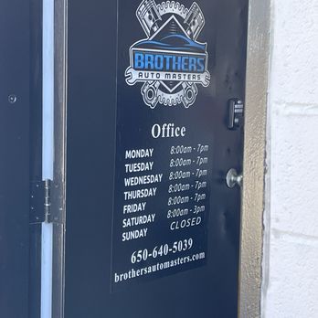 Brothers Auto Masters - Office hours - Auto Repair Near Me - Belmont, California Brothers Auto Masters - Office hours - Auto Repair Near Me - Belmont, California