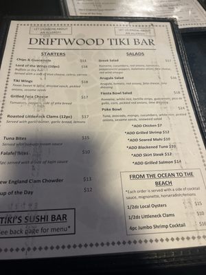 Menu photo 1 Driftwood Tiki Bar Sea Bright, NJ Menu photo 1 Driftwood Tiki Bar Sea Bright, NJ