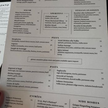 Cento - Menu - Italian Near Me - Madison, Wisconsin