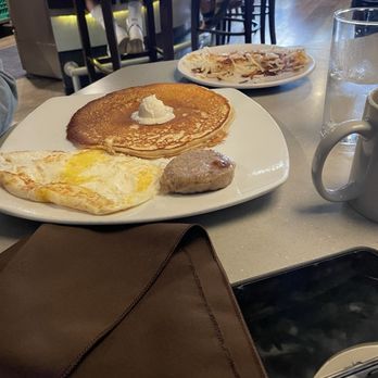 Tally's Silver Spoon - One 1 Pancake, egg and hash brown - Desserts Near Me - Rapid City, South Dakota
