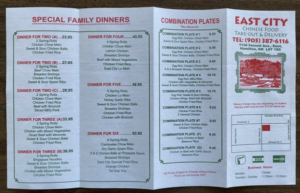 East City Chinese Food Take Out by null