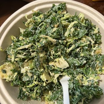 Love & Light - Kale Caesar salad without chicken we ordered - Salad Near Me - Boston, Massachusetts