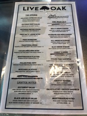 Menu photo 3 Live Oak Nashville, TN