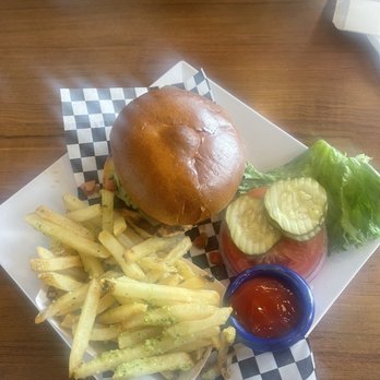 Joe's Farm Grill - Garlic Fries with the Flamin Southwest Chicken - American Near Me - Gilbert, Arizona Joe's Farm Grill - Garlic Fries with the Flamin Southwest Chicken - American Near Me - Gilbert, Arizona