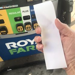 Royal Farms 93 - It looks like Royal Farms is using invisible ink on their receipts now.