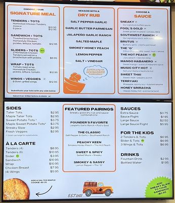 Menu photo 4 sneakybird Queen Creek, AZ