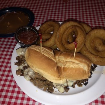 Airport Grocery - Philly with onion rings! DEEEE-LISH :) - American Near Me - Cleveland, Mississippi Airport Grocery - Philly with onion rings! DEEEE-LISH :) - American Near Me - Cleveland, Mississippi