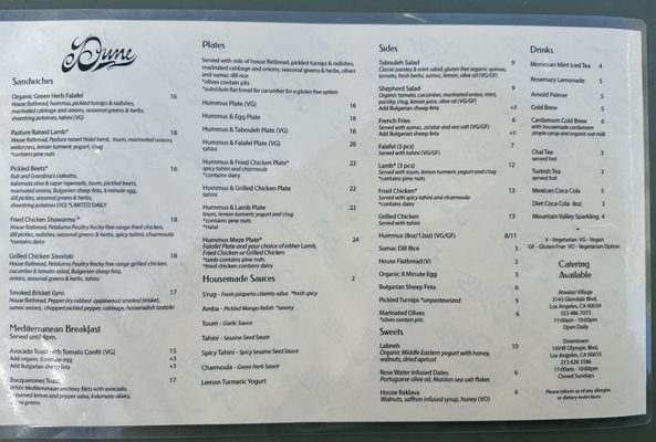 Menu photo 6 Dune Los Angeles, CA Menu photo 6 Dune Los Angeles, CA