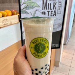 Real Fruit Bubble Tea - Classic Milk Tea with bubbles.
