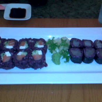 Genki Ya - Philadelphia and Yellowtail Maki with Whole Grain Rice - Sushi Bars Near Me - Brookline, Massachusetts Genki Ya - Philadelphia and Yellowtail Maki with Whole Grain Rice - Sushi Bars Near Me - Brookline, Massachusetts