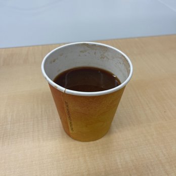 Caffe Strada - Doppio espresso with a splash of soy, but it was filled to the top in a 12oz cup??? - Coffee & Tea Near Me - Berkeley, California