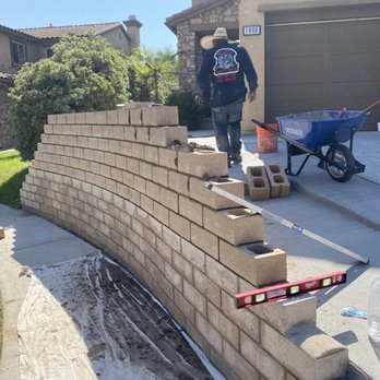 Adrian’s Concrete - Adding to the old retaining wall - Masonry/Concrete Near Me