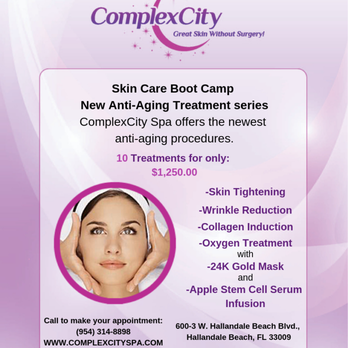 ComplexCity Spa - Skin Tightening and Neck Lifting Skin Care Boot Camp - Skin Care Near Me - Hallandale Beach, Florida ComplexCity Spa - Skin Tightening and Neck Lifting Skin Care Boot Camp - Skin Care Near Me - Hallandale Beach, Florida