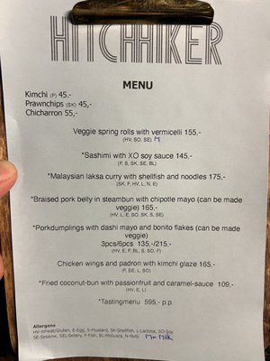 Menu photo 1 Hitchhiker Oslo, 03