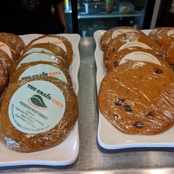 The Grain Cafe - $3.95 cookies.  I paid for one but they forgot to pack it. - Vegan Near Me - Long Beach, California
