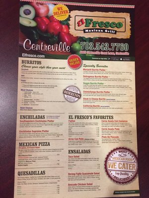 Menu photo 5 El Fresco Centreville, VA Menu photo 5 El Fresco Centreville, VA
