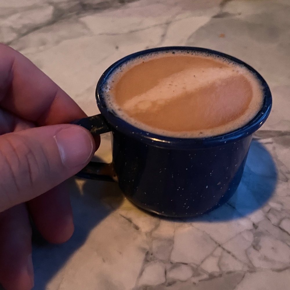 Tabla Catskills - Espresso served in an adorable camping mug. - Tapas/Small Plates Near Me - Tannersville, New York Tabla Catskills - Espresso served in an adorable camping mug. - Tapas/Small Plates Near Me - Tannersville, New York