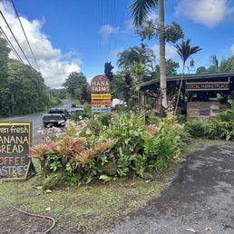 Hana Farms on road to Hana! Great coffee and banana bread! Restaurant with pizza open select hours