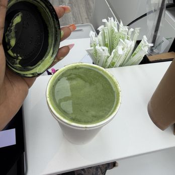 Selfcare Sips - Hot Fig Matcha - Coffee & Tea Near Me - The Bronx, New York