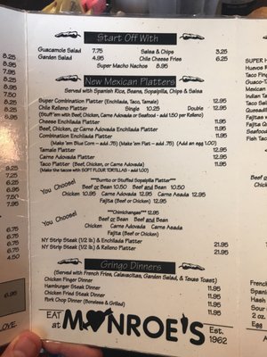 Menu photo 6 Monroe's Restaurant Albuquerque, NM