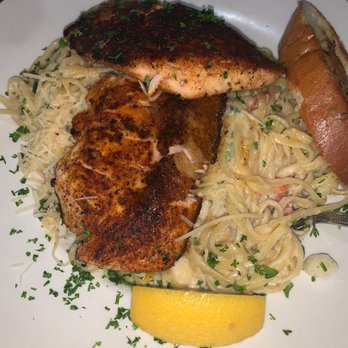 Capers - Salmon pasta. It comes with penne, but I requested linguine. Soooo good! - Bars Near Me - Kennesaw, Georgia Capers - Salmon pasta. It comes with penne, but I requested linguine. Soooo good! - Bars Near Me - Kennesaw, Georgia
