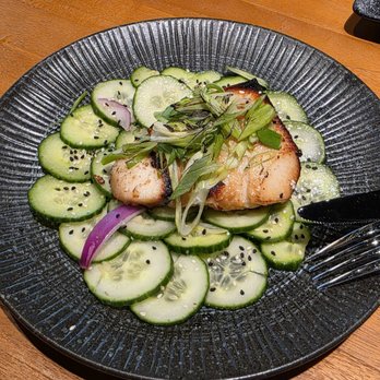 Asia Live - Miso Sea Bass over pickled cicumbers - Pan Asian Near Me - Santa Clara, California Asia Live - Miso Sea Bass over pickled cicumbers - Pan Asian Near Me - Santa Clara, California