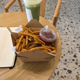 Cajun fries!!! Careful it has a bit of a kick Cajun fries!!! Careful it has a bit of a kick