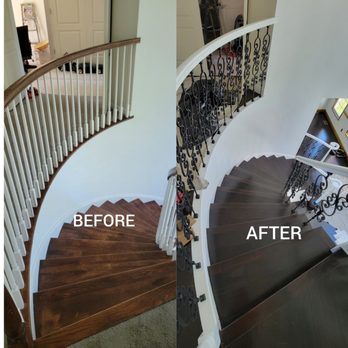 Dcmwoodflooring LP - before and after photos of a staircase - Flooring Near Me