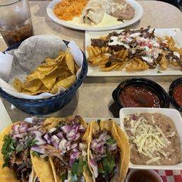 Carnitas Tacos, Papas Locas, San Jose Burrito Carnitas Tacos, Papas Locas, San Jose Burrito