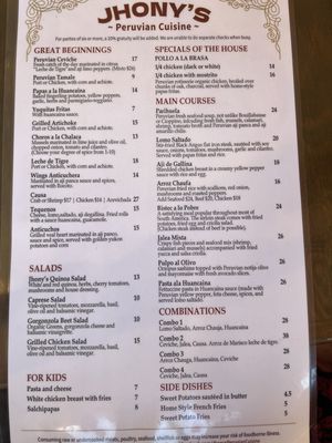 Menu photo 7 Jhony's Peruvian Cuisine Hailey, ID