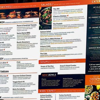 Urbane Cafe - Menu - New American Near Me - Valencia, California